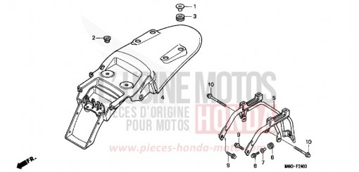 PARAFANGO POSTERIORE (1) NX650S di 1995